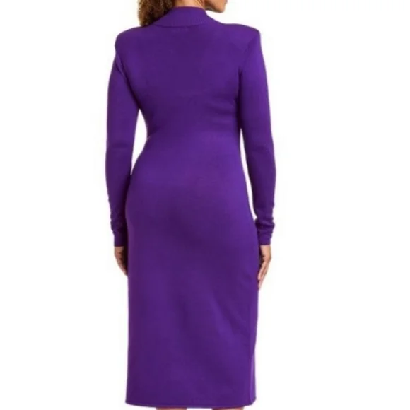 Sergio Hudson Sweater Purple Dress, Various Sizes-NWT - Picture 6 of 11